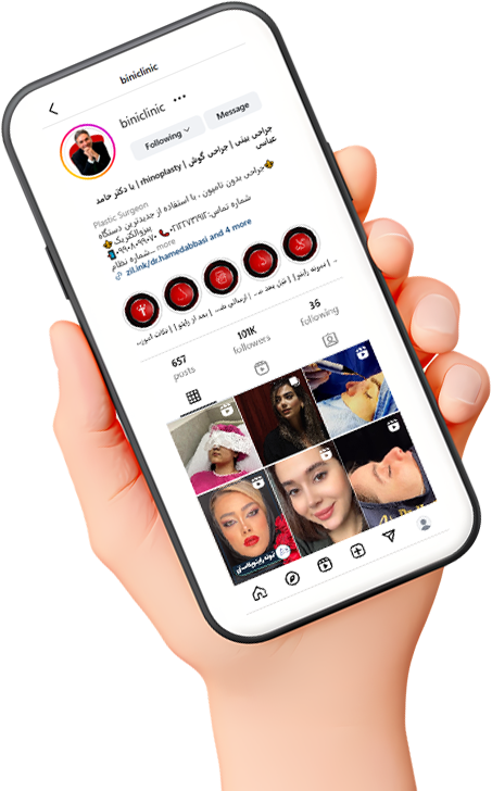 موبایل با صفحه اینستاگرام